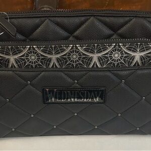 Primark Wednesday Black Quilted Women's clutch and pouch. NEW